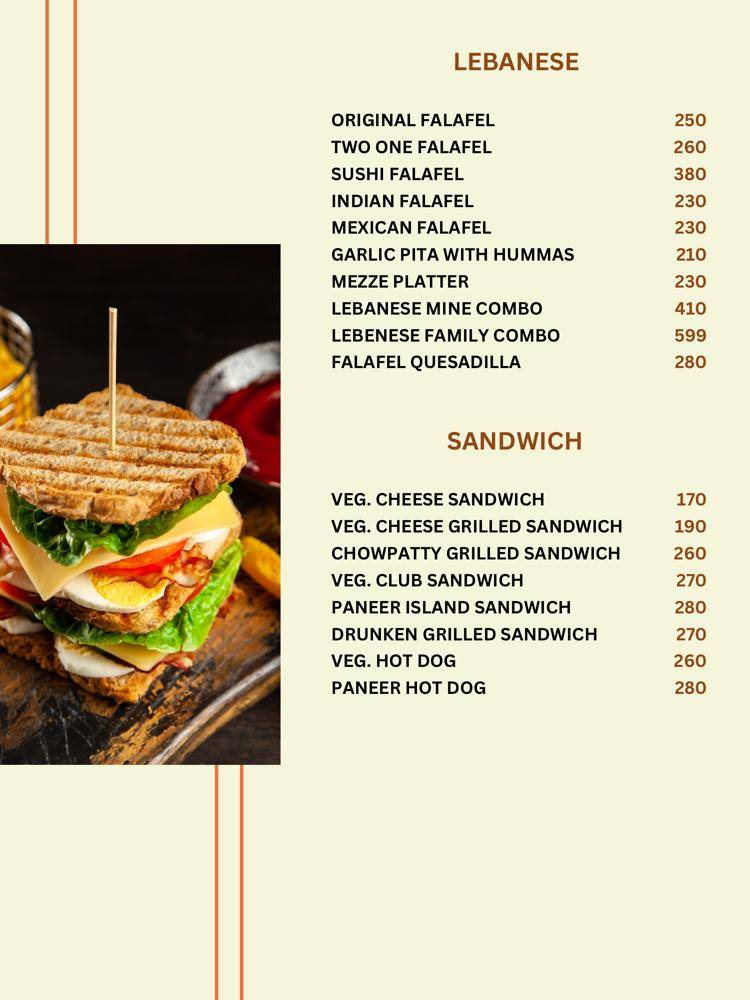 Upper Deck menu