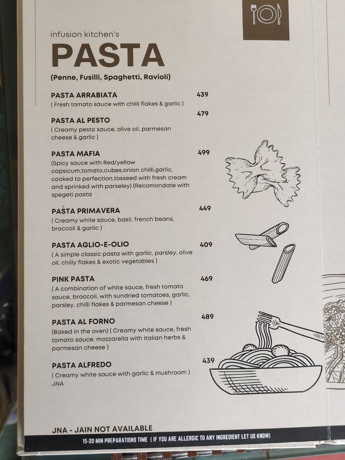 RD'S Infusion Global Veg Kitchen Fine Dining Restaurant menu