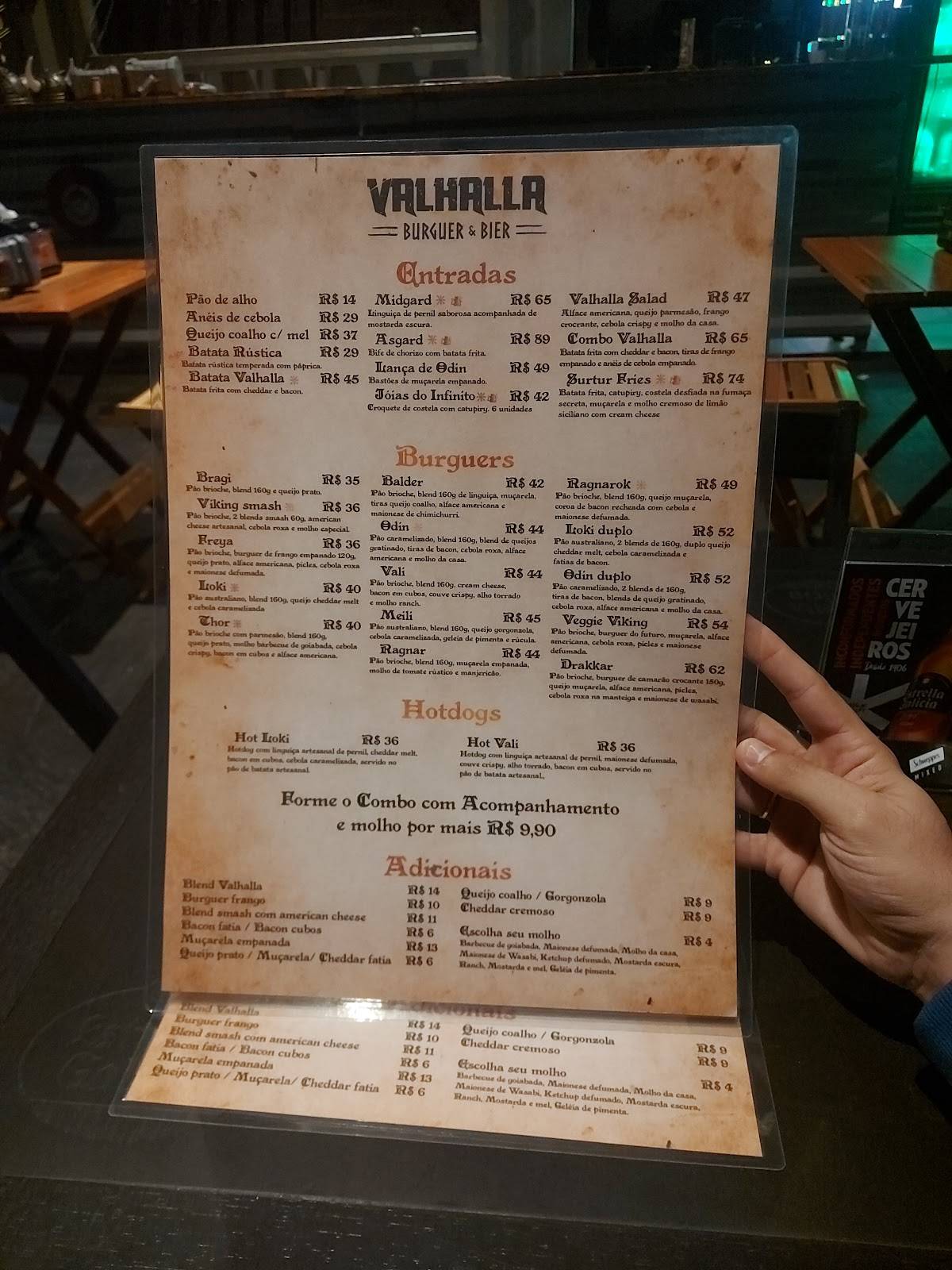 Valhalla Burguer Jacarepaguá cardápio