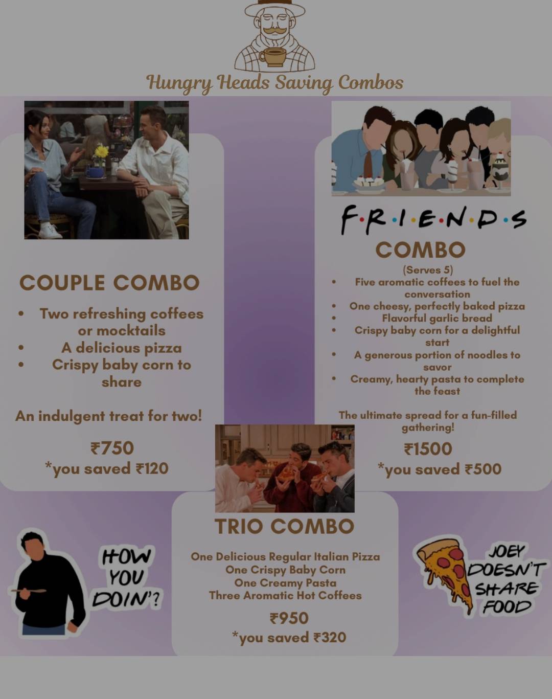 Hungry Heads cafe menu