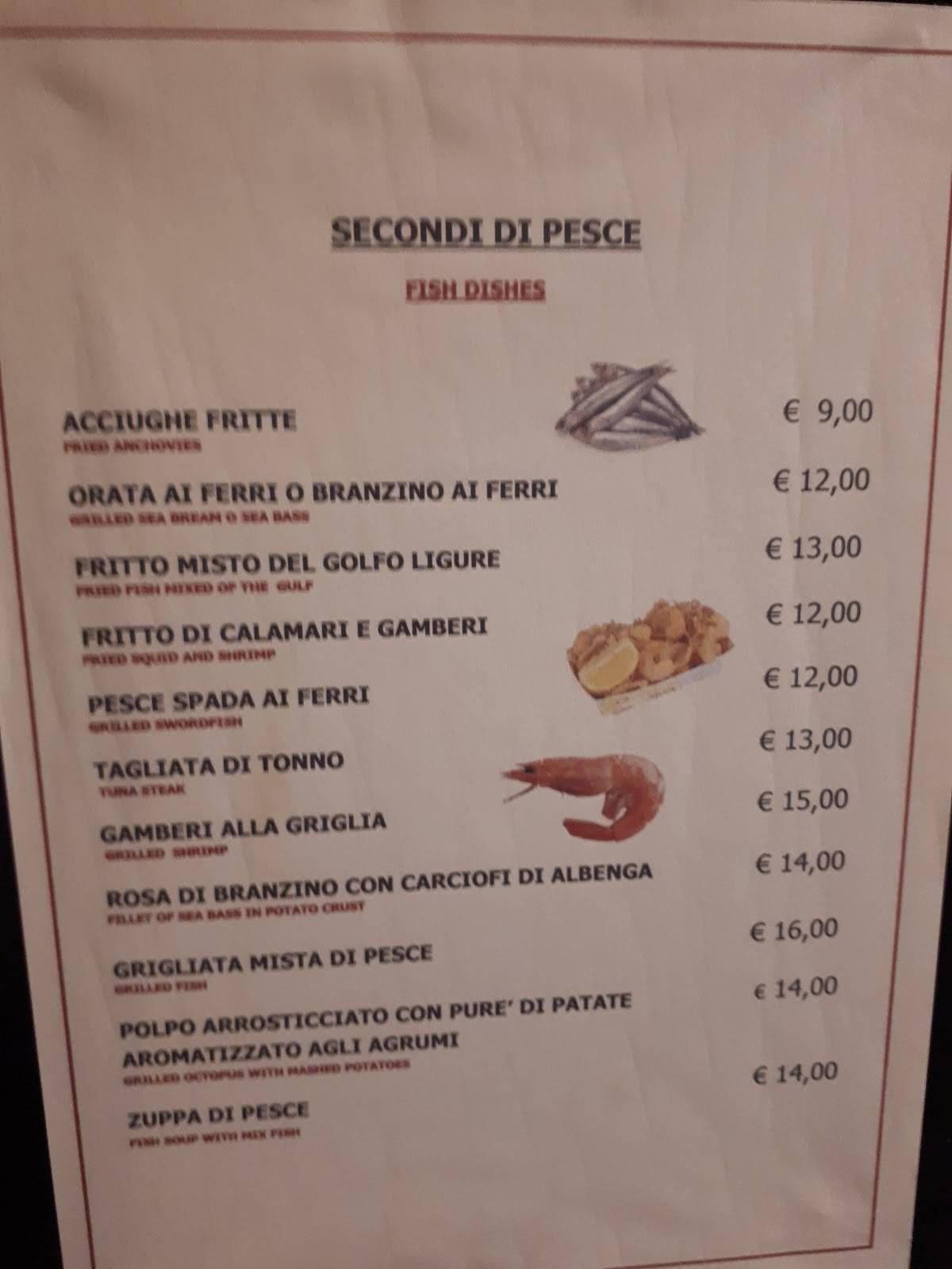 Menu di Ristorante Don Carlos 