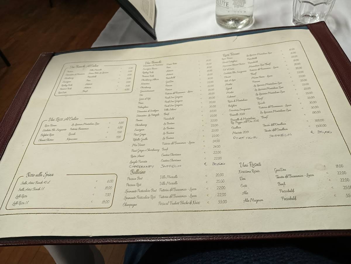 Menu de Varrone Pasta