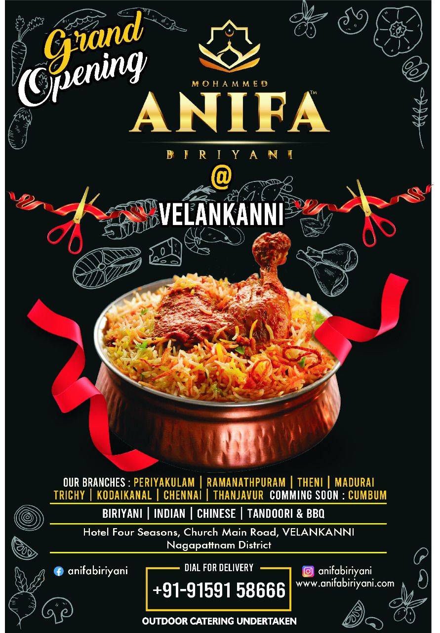 Anifa Biriyani Velankanni menu