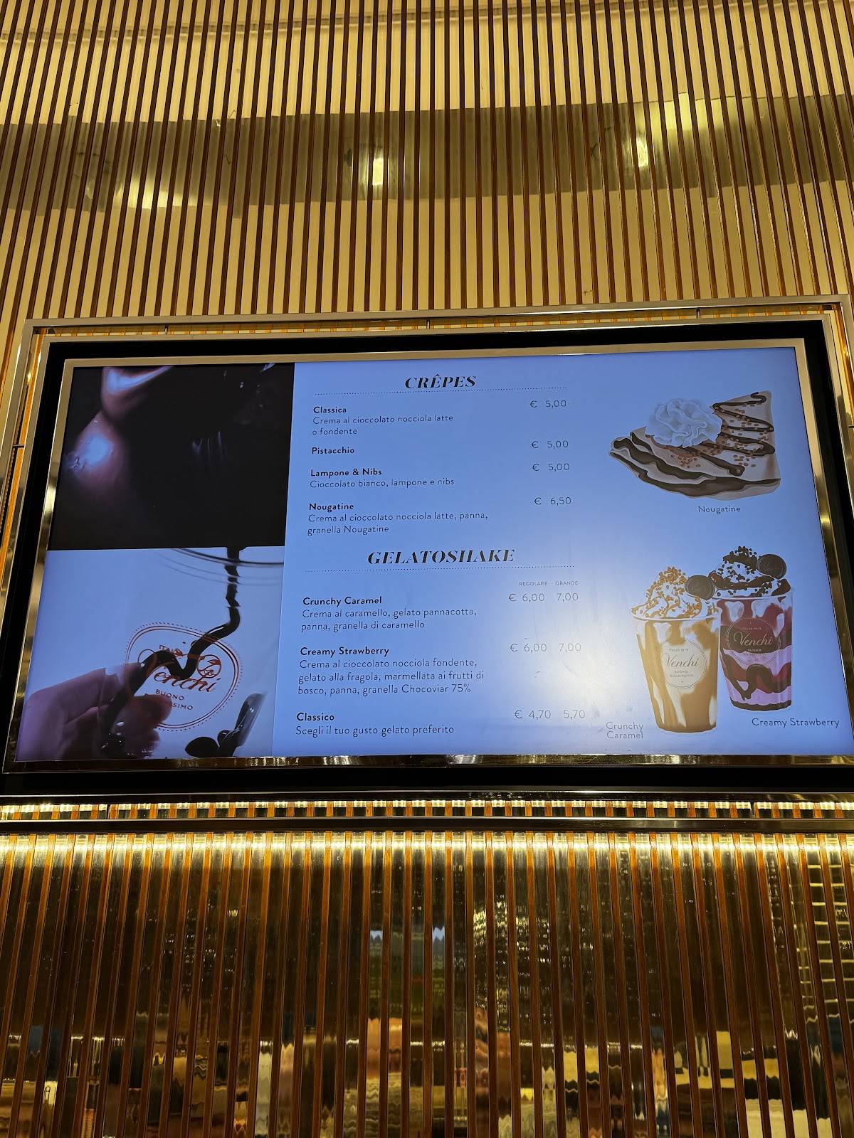 Menu di Venchi Cioccolato e Gelato Via del Corso 