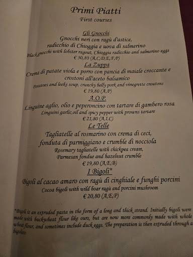 Menu di Osteria Bancogiro Venezia 
