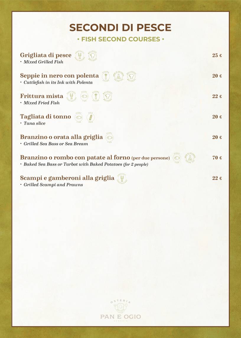 Menu di Osteria Pan e Ogio 