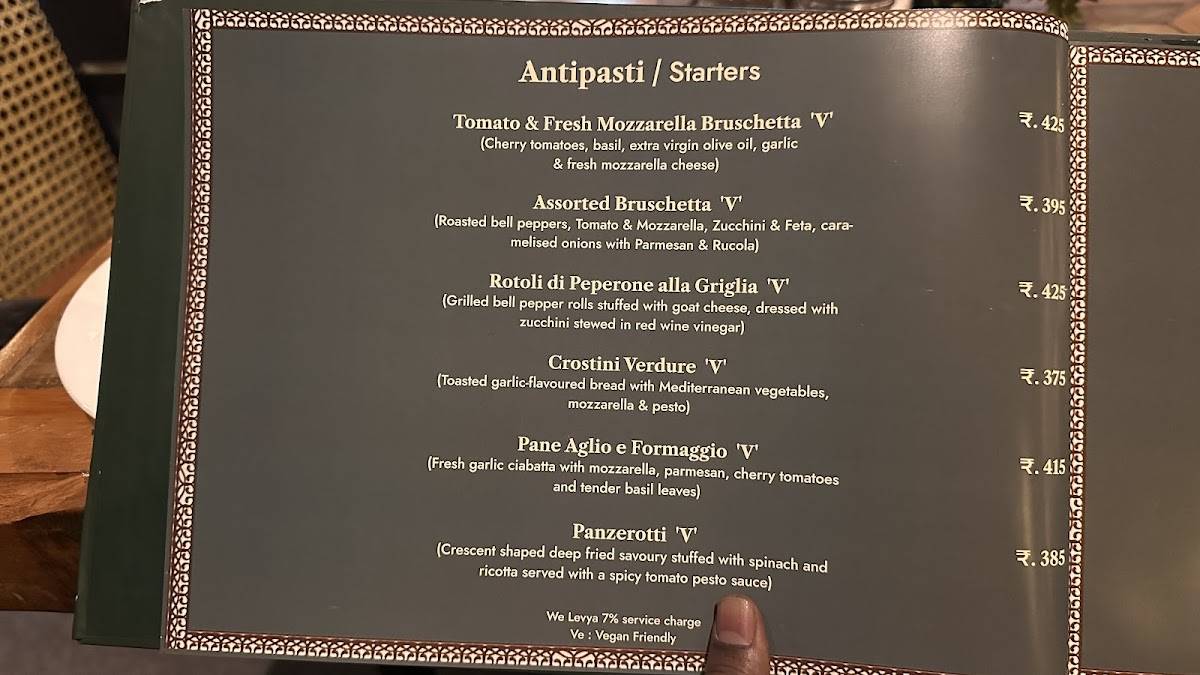 Via Milano menu