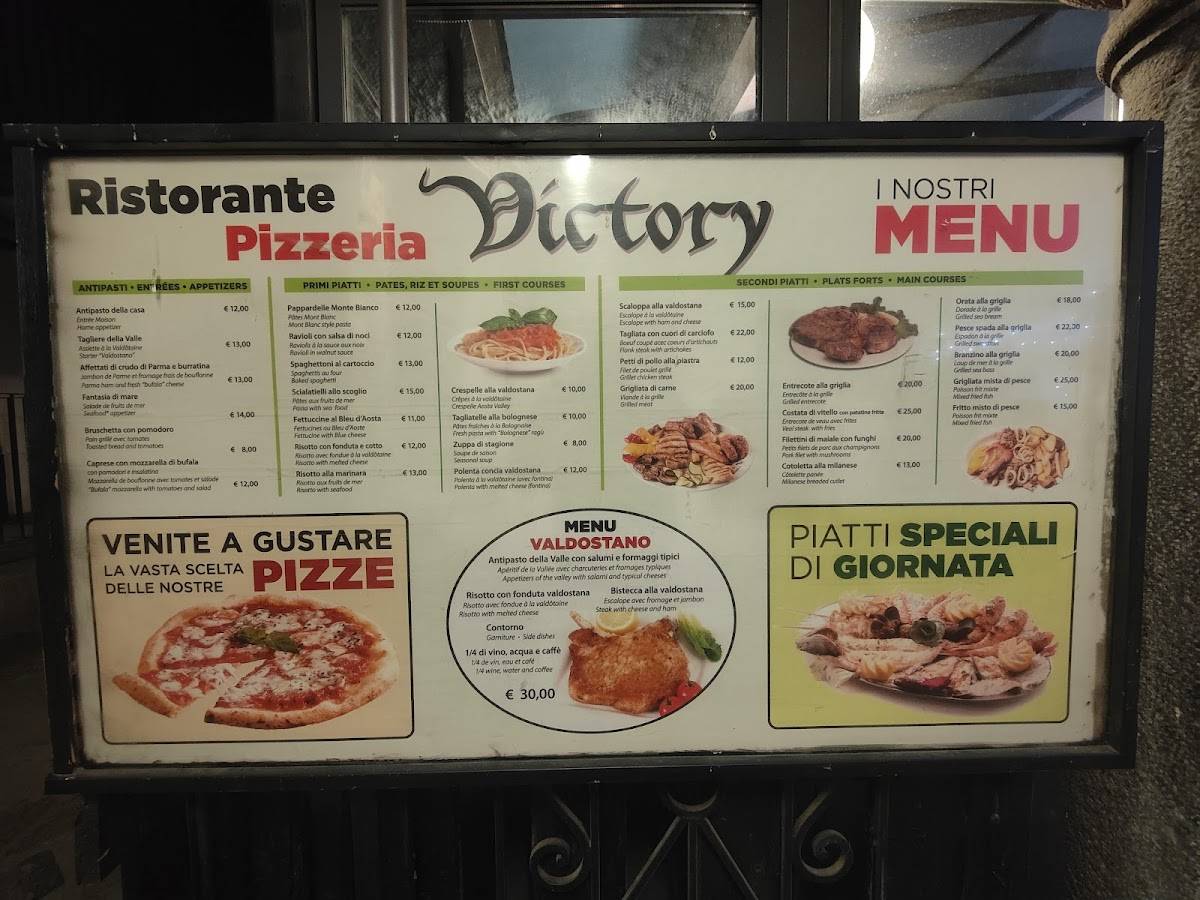 Menu di Ristorante Pizzeria Victory Pub 