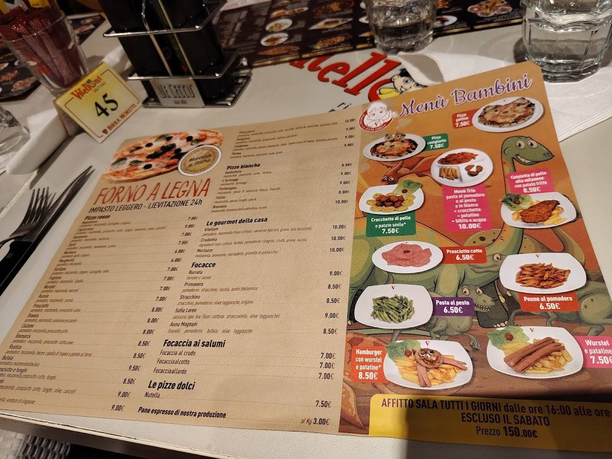 Menu di Vitelloni Ristorante -Pizzeria- Grill 