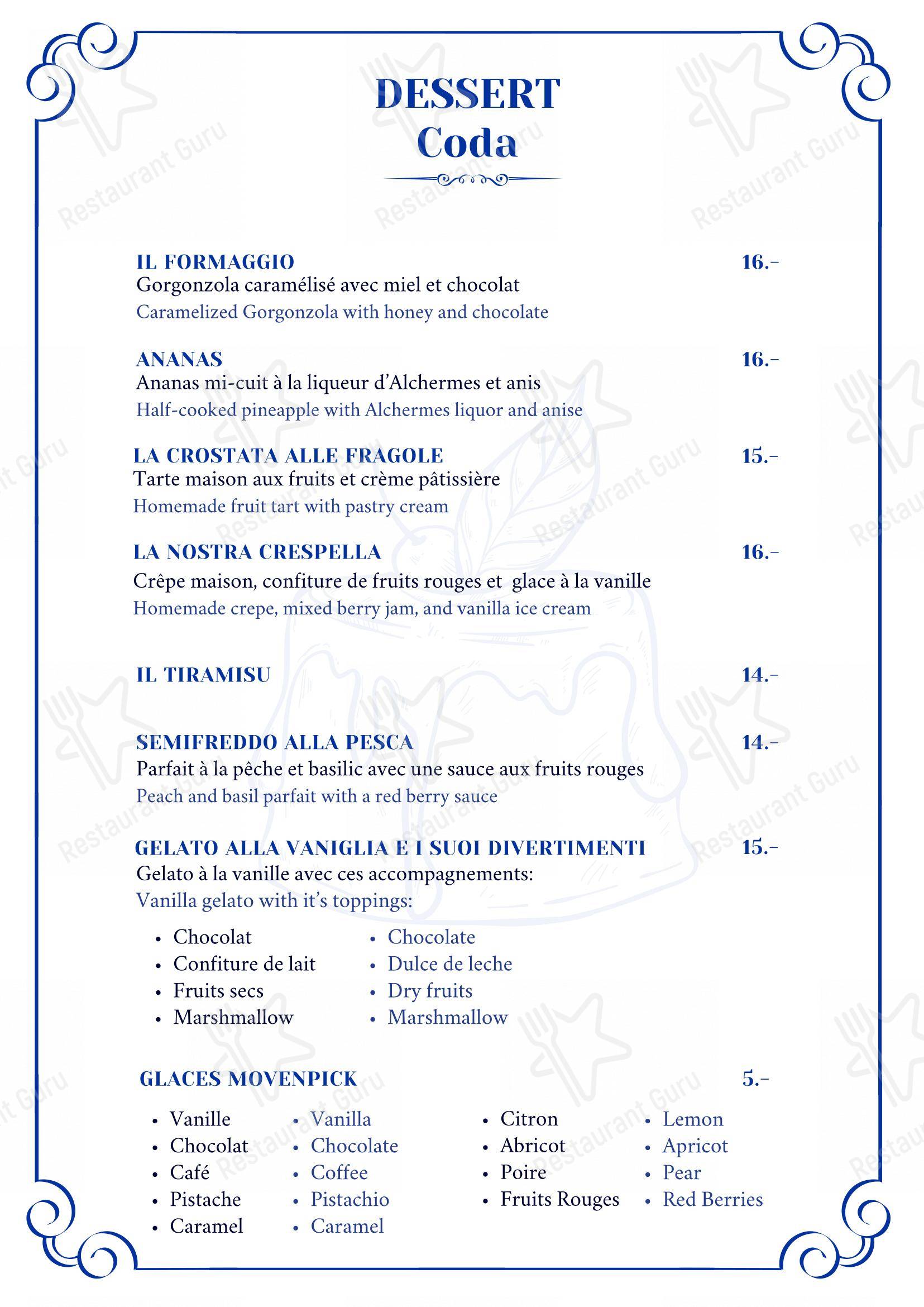 Viva Voce in Montana - Menu