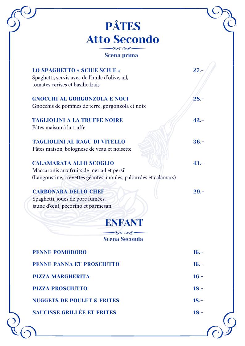 Menu di Viva Voce 