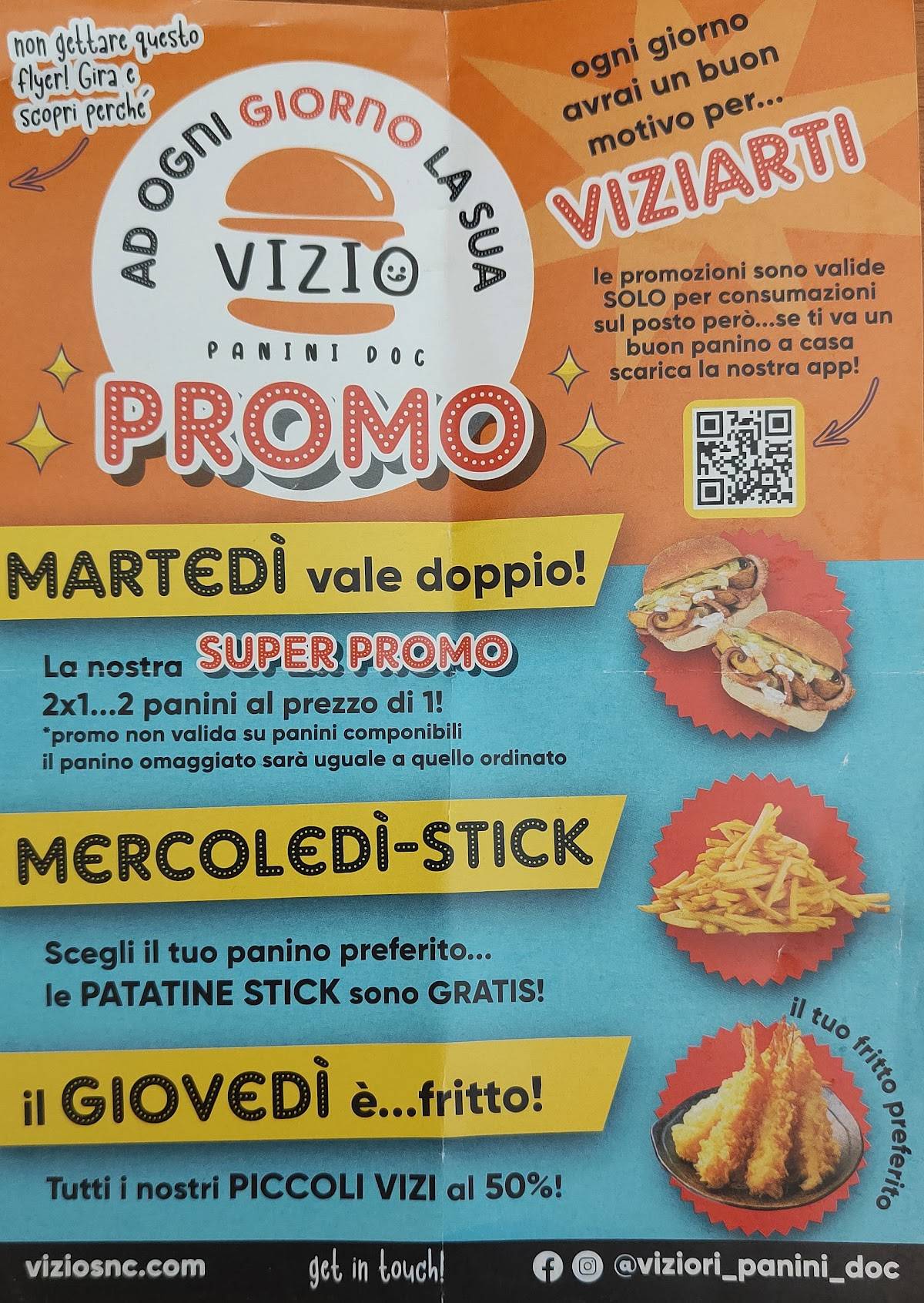 Menu di Vizio - Panini DOC 