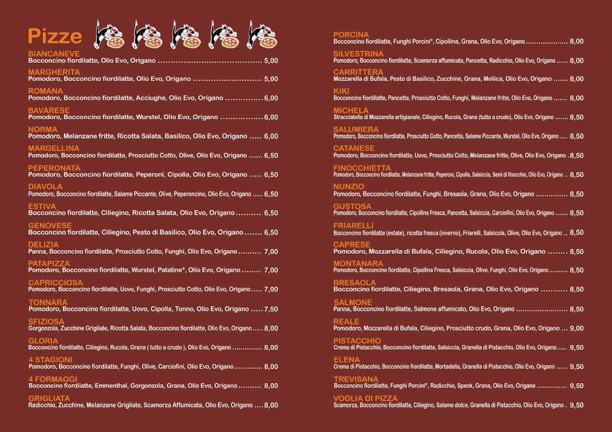 Menu di Voglia di Pizza di Santagati Alfio 