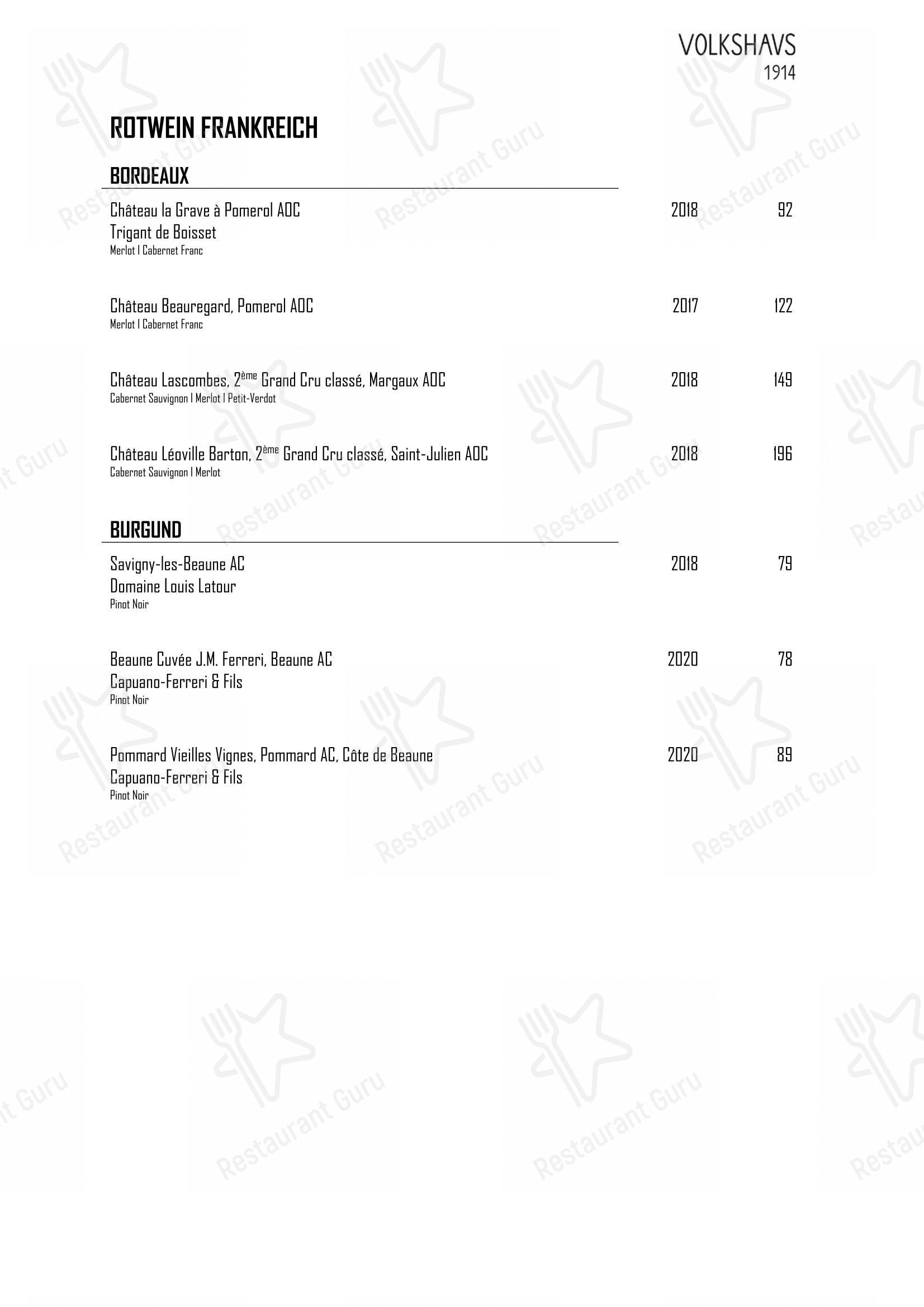 Коктейльная карта per Volkshaus 1914 in Berna