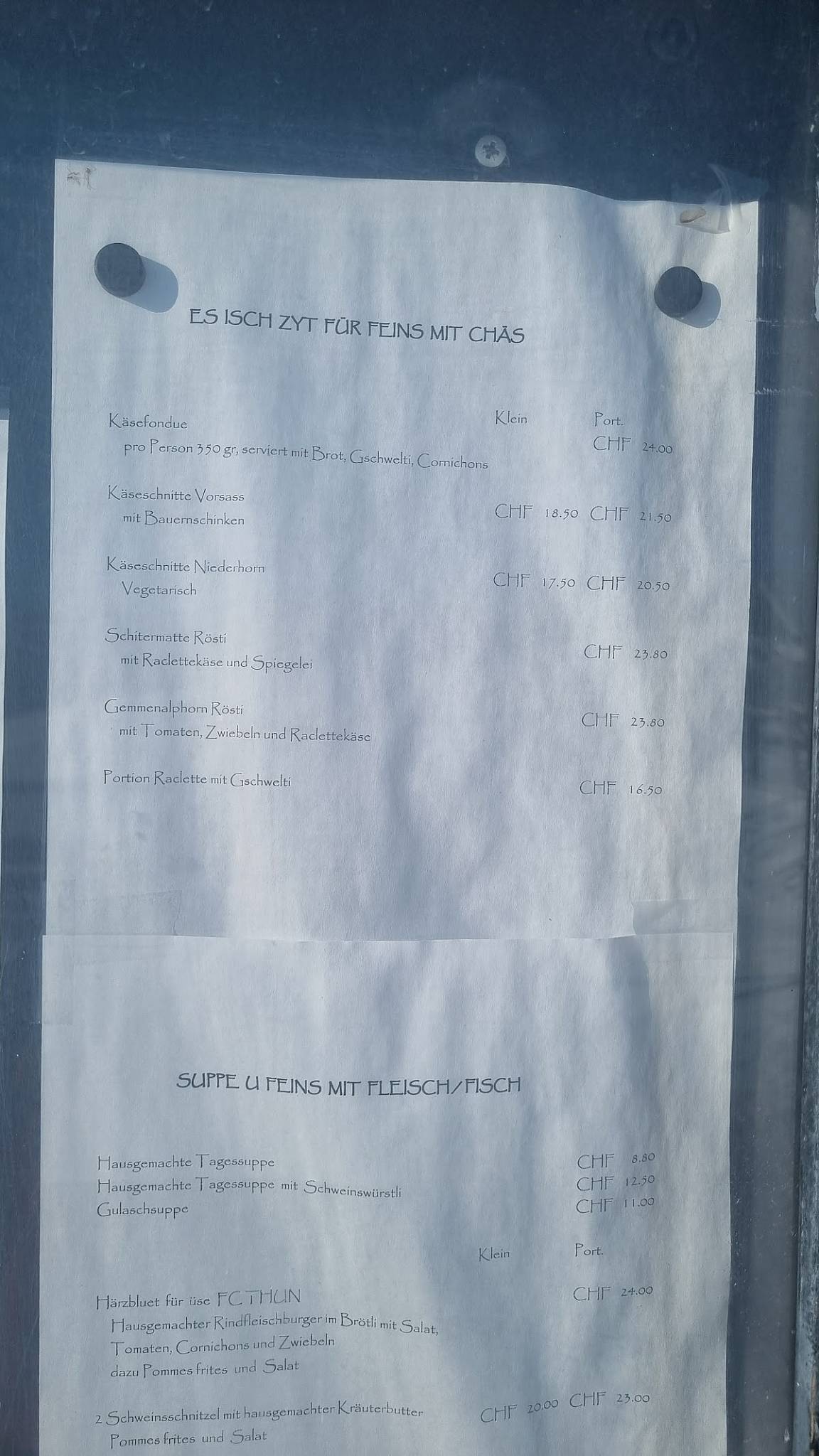 Menu di Vorsass 