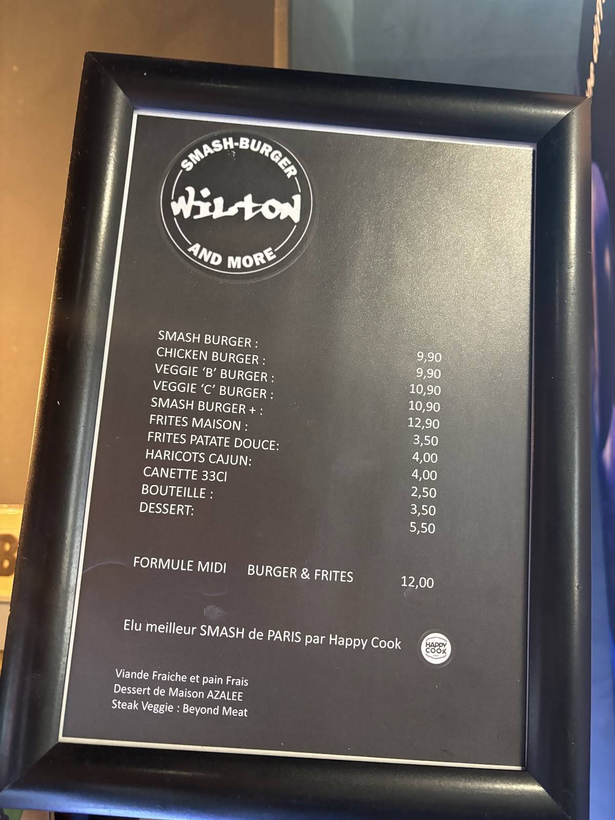 Menu de WILTON