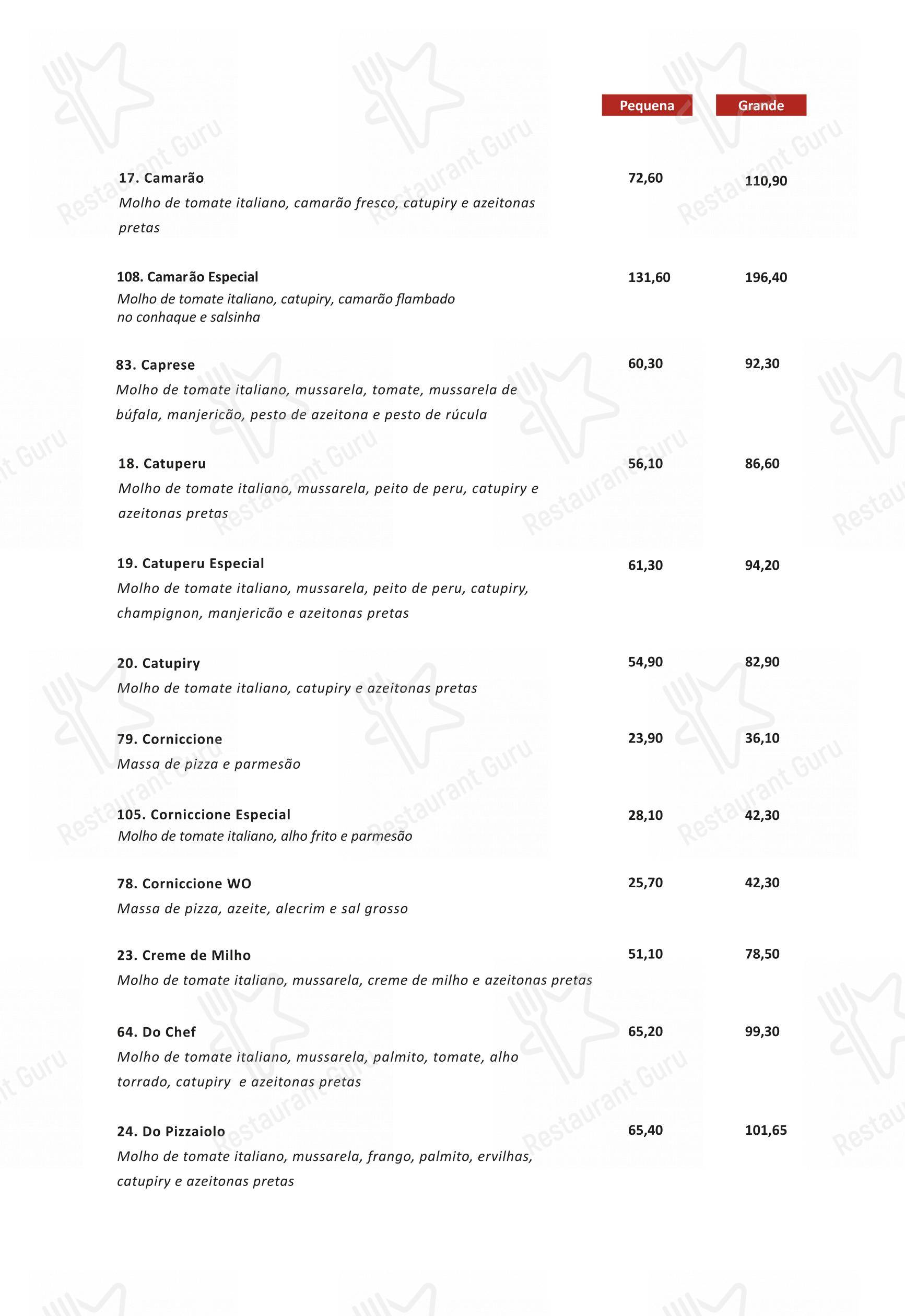 Menu para WO Brasa & Pizza em Valinhos