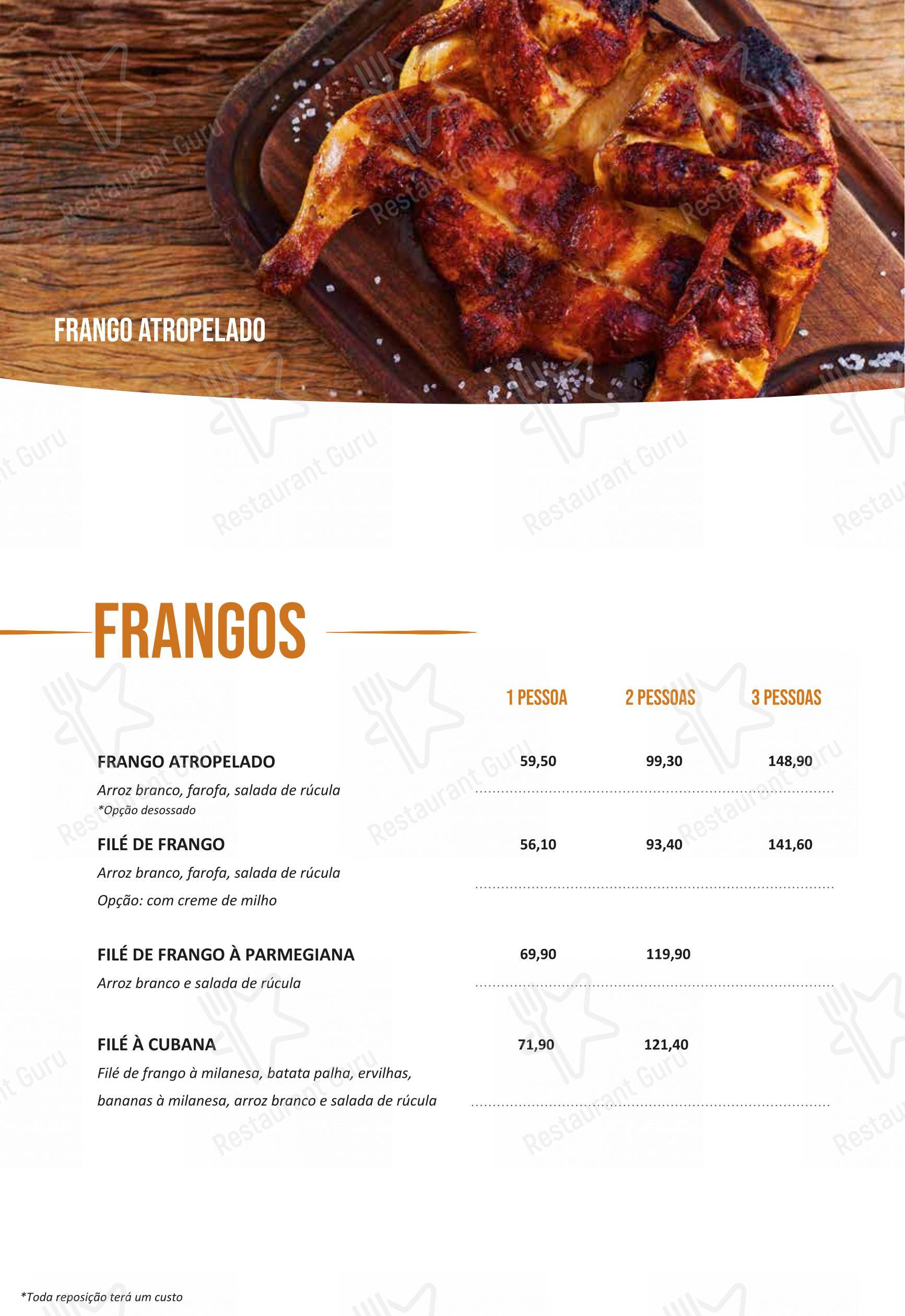 Menu bar para WO Brasa & Pizza em Valinhos