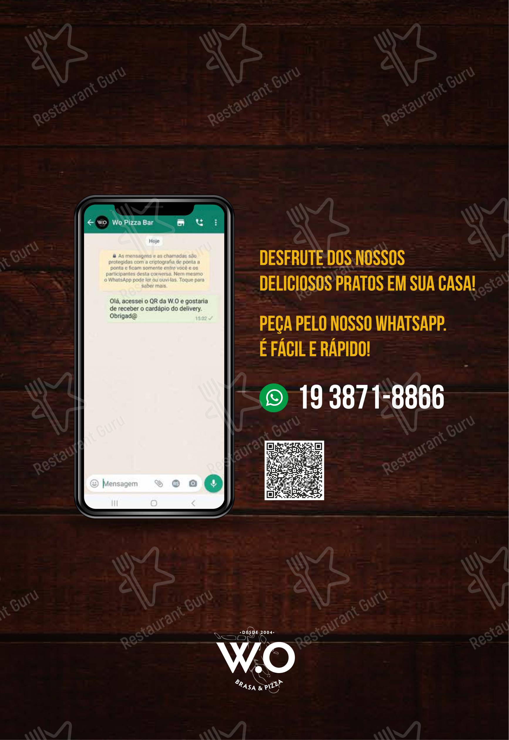 WO Brasa & Pizza em Valinhos - Menu