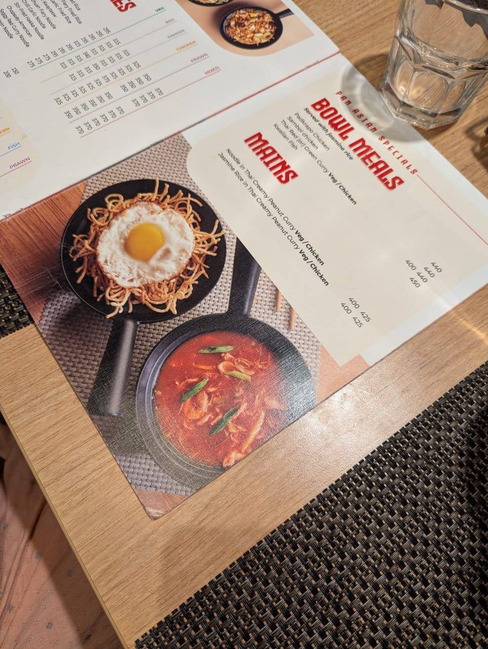 Wangs Kitchen, Alwarpet menu