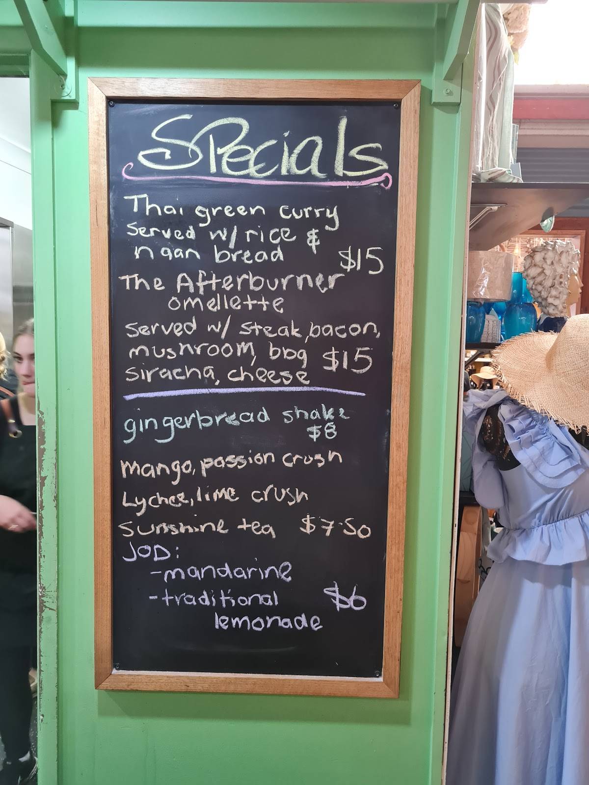 Menu at Warwicks Gardens Galore restaurant, Warwick