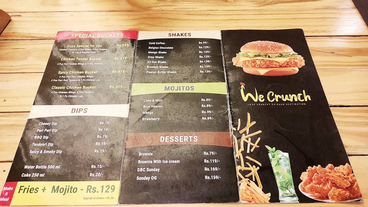 We Crunch Hosur menu
