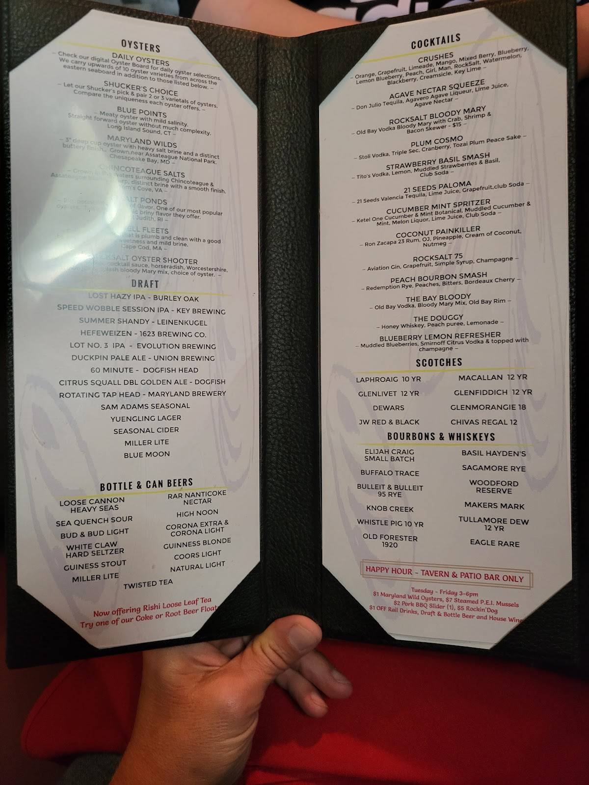Menu at RockSalt Grille restaurant, Westminster