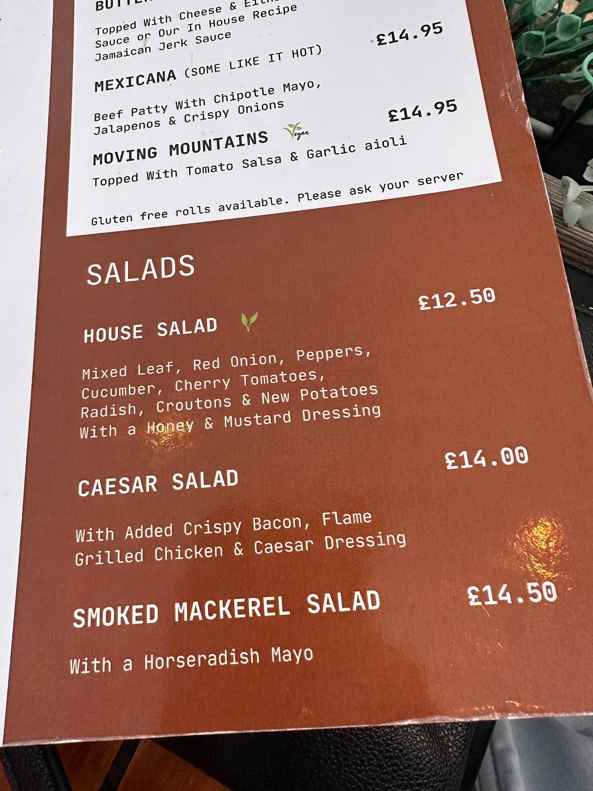 Menu at The Bar & Grill, Weymouth