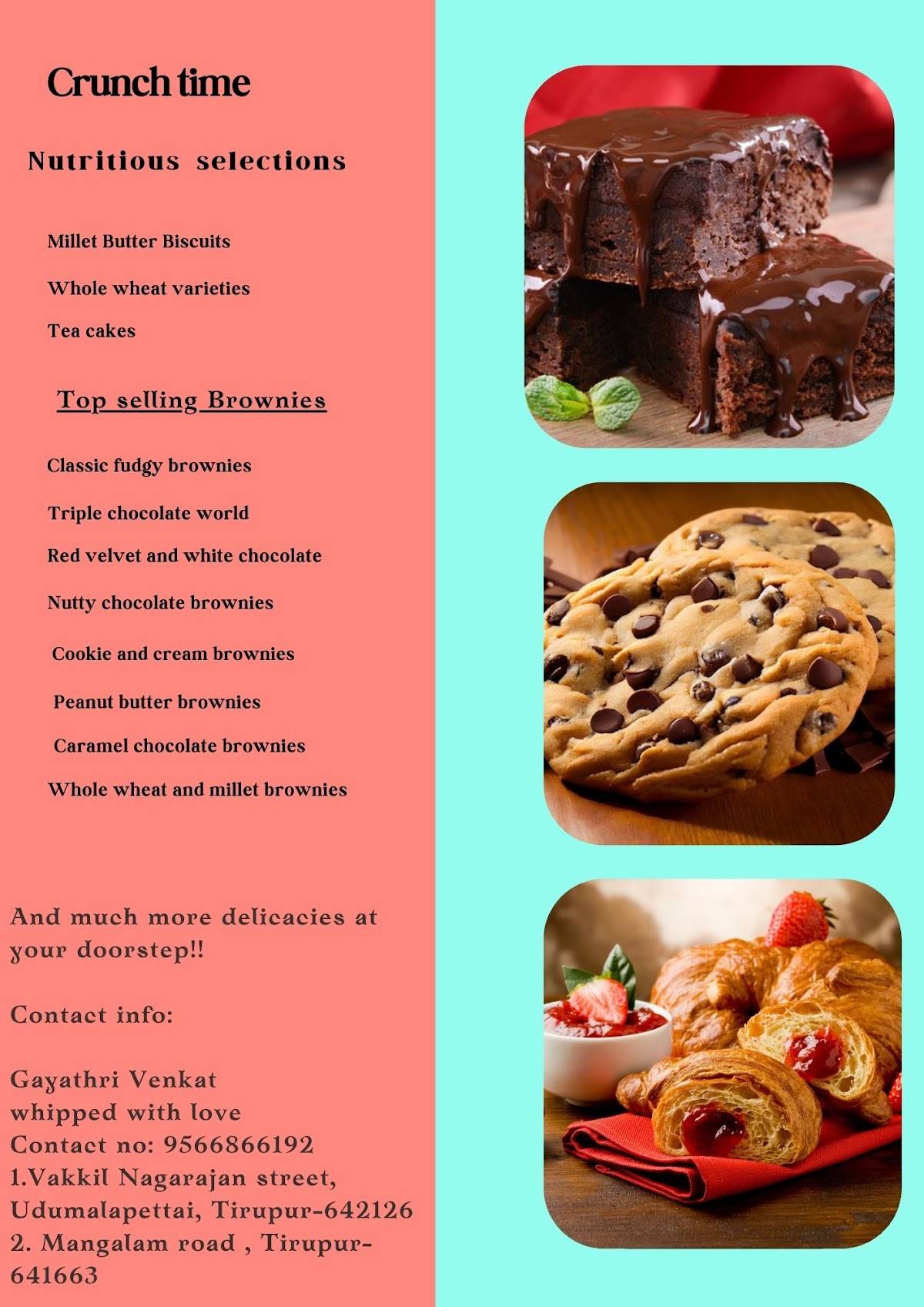 Whipped with Love - The Baking Studio menu