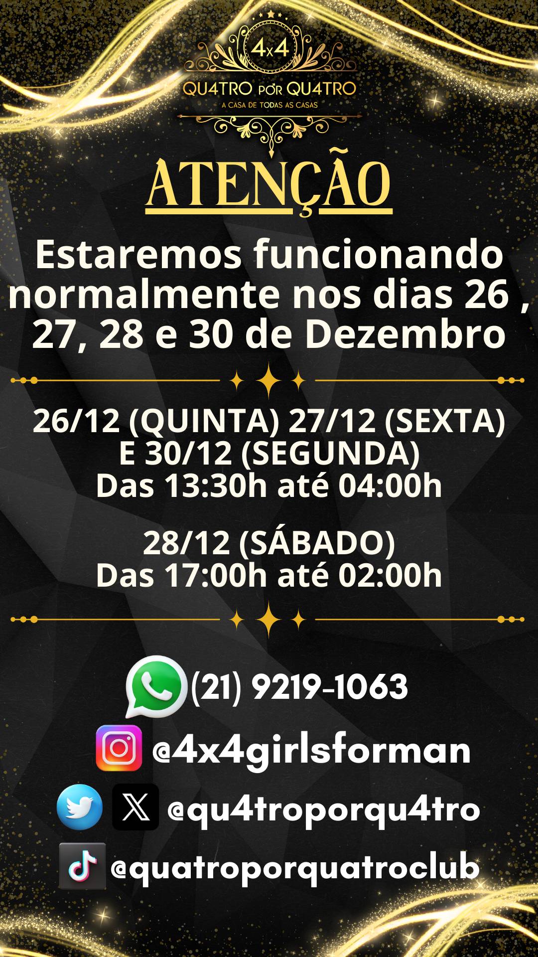 Whiskeria Quatro por Quatro (Four By Four) cardápio