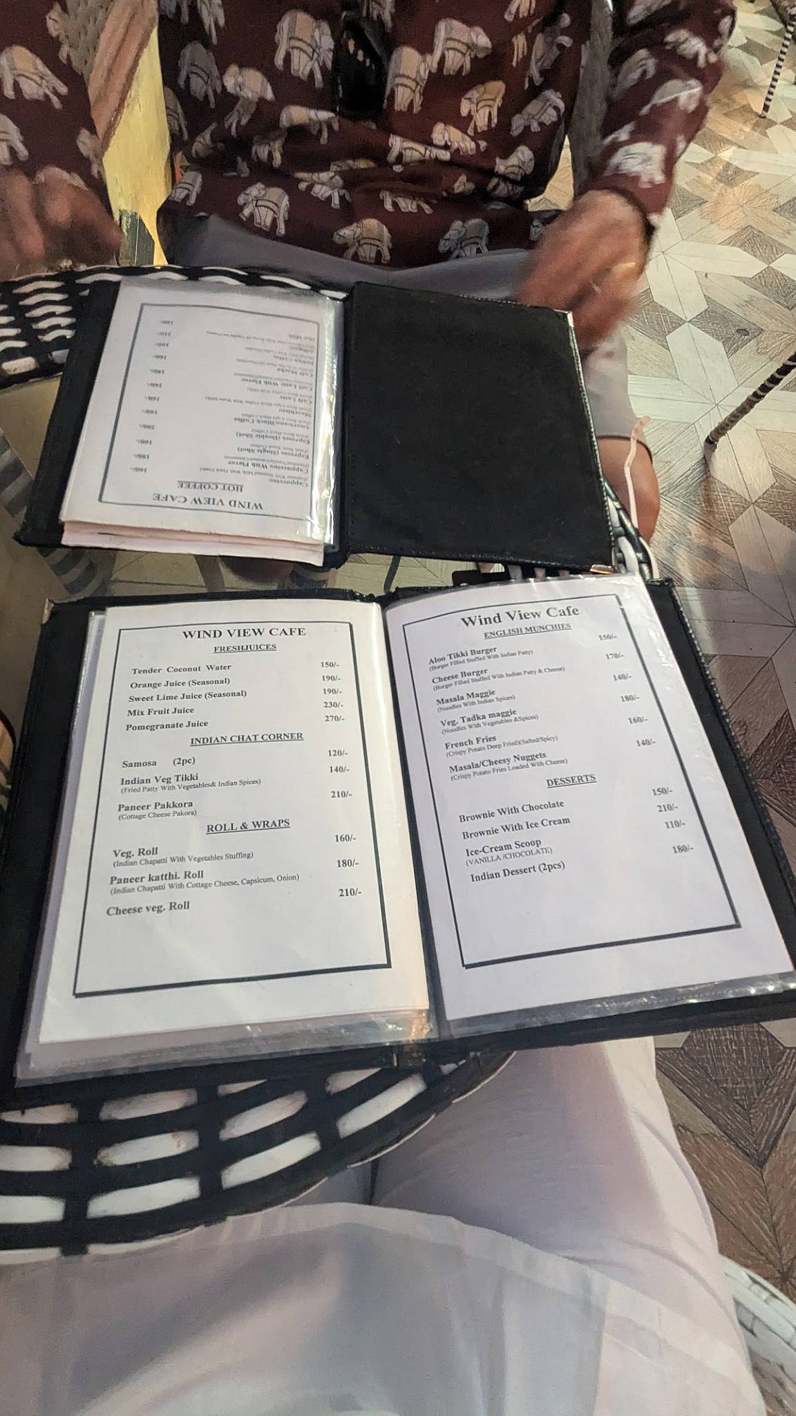 Wind View Cafe menu