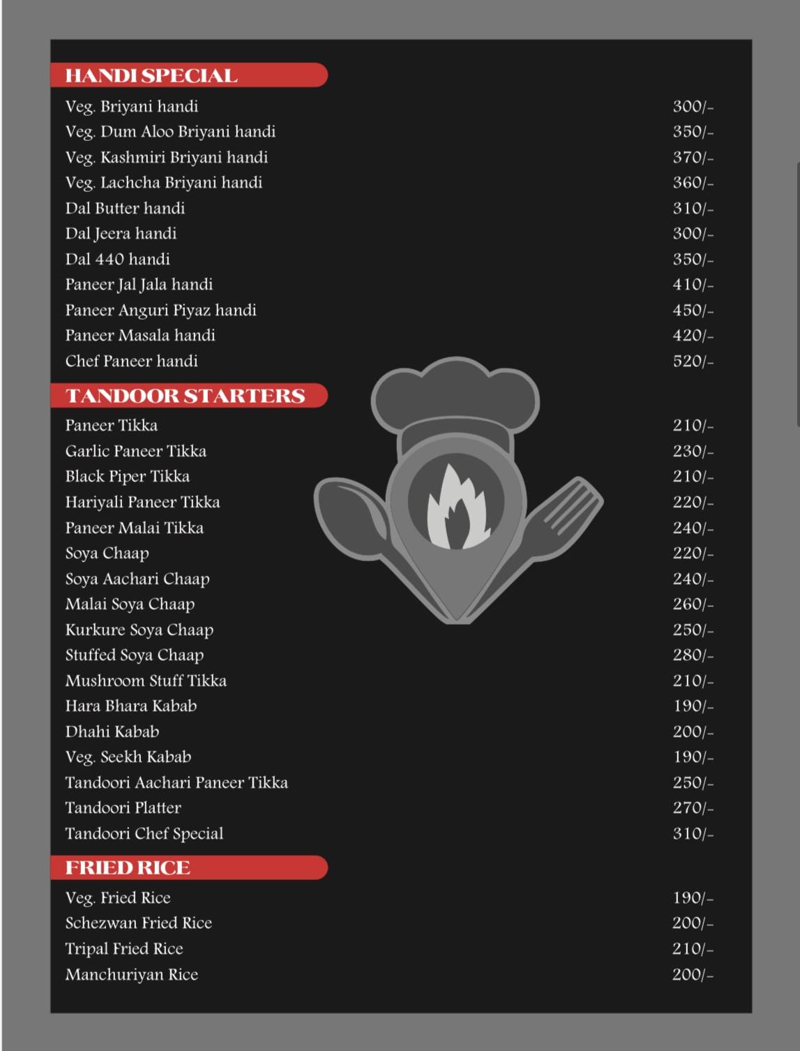 Wood Square Restaurant ( best restaurant in ujjain ) menu