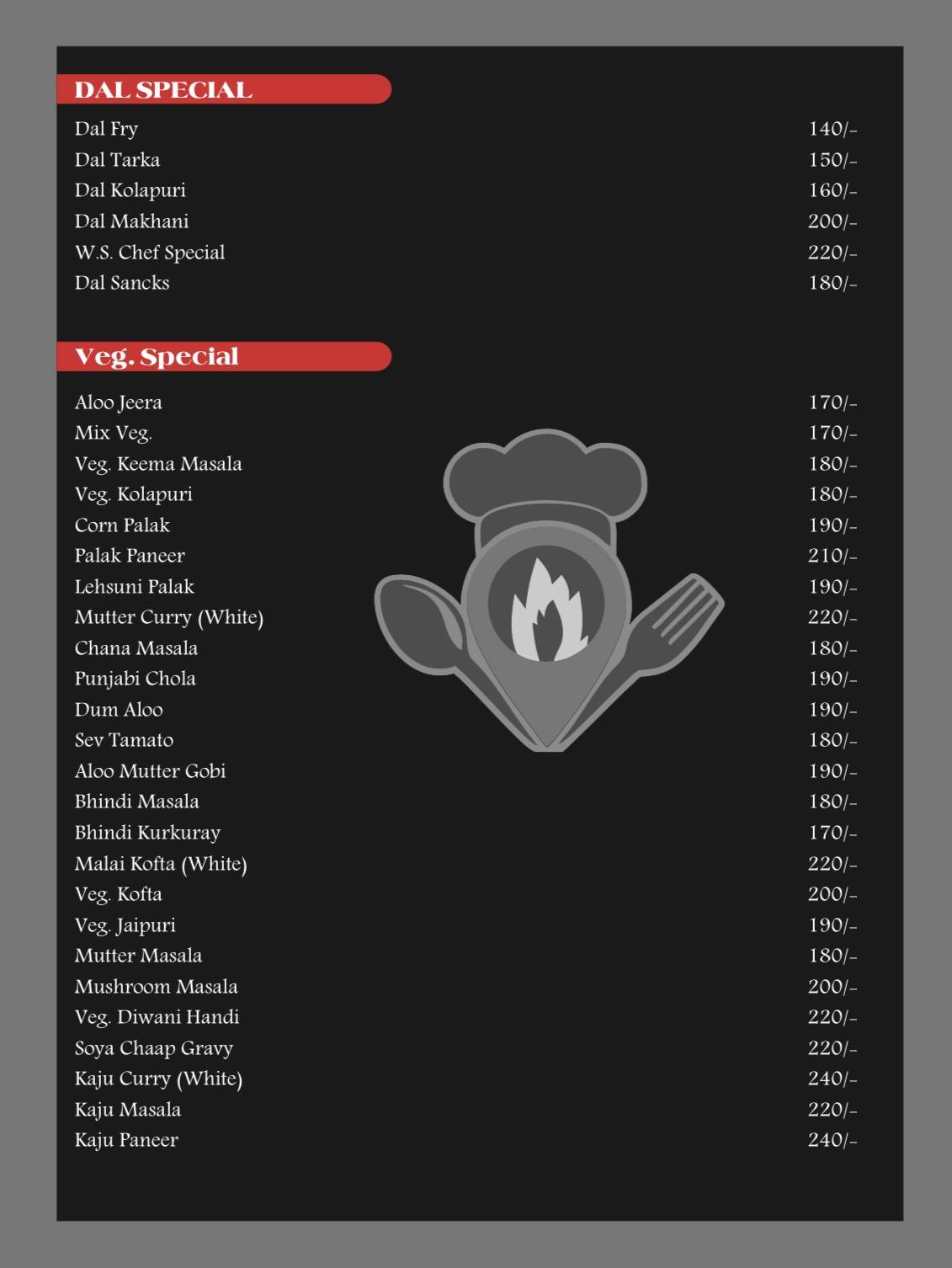 Wood Square Restaurant ( best restaurant in ujjain ) menu