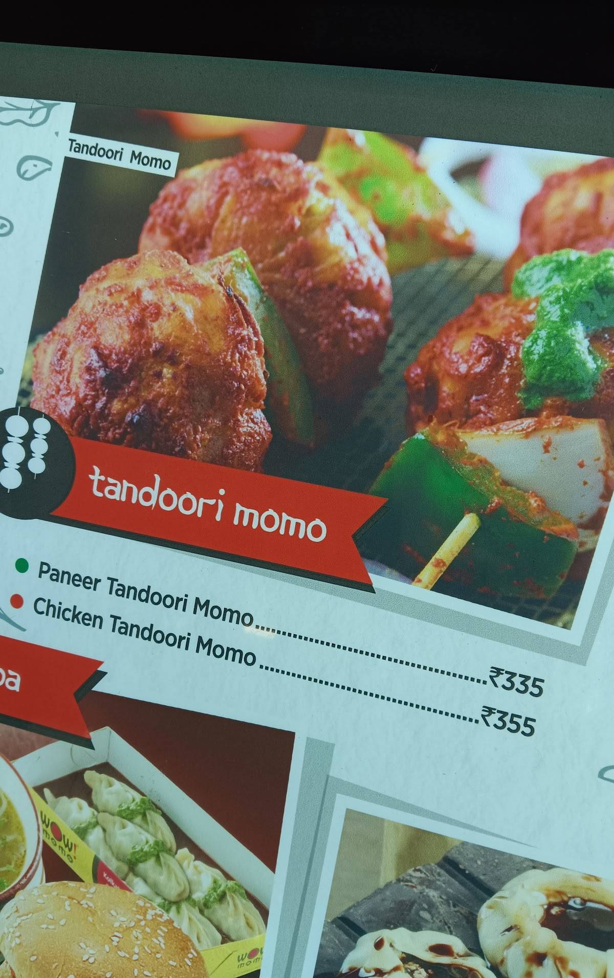 Wow! Momo menu