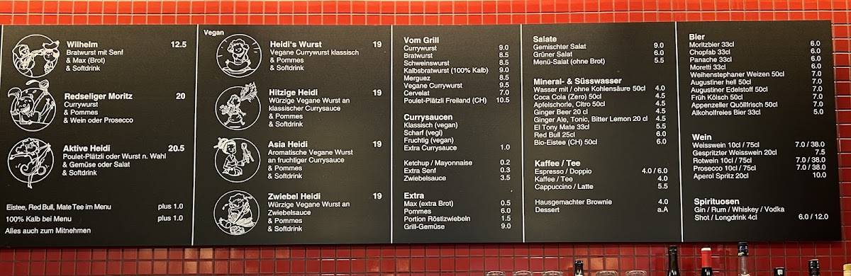 Menu di Wurst & Moritz 