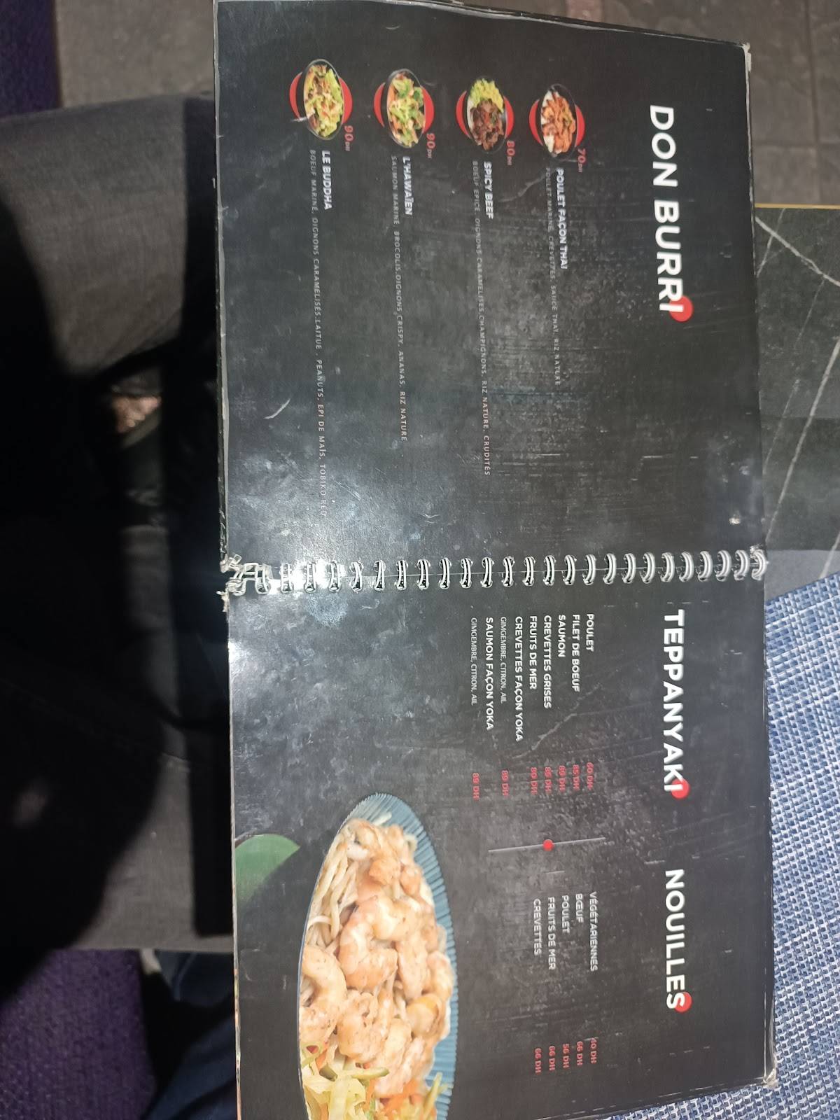 Menu de Yoka Sushi Agdal