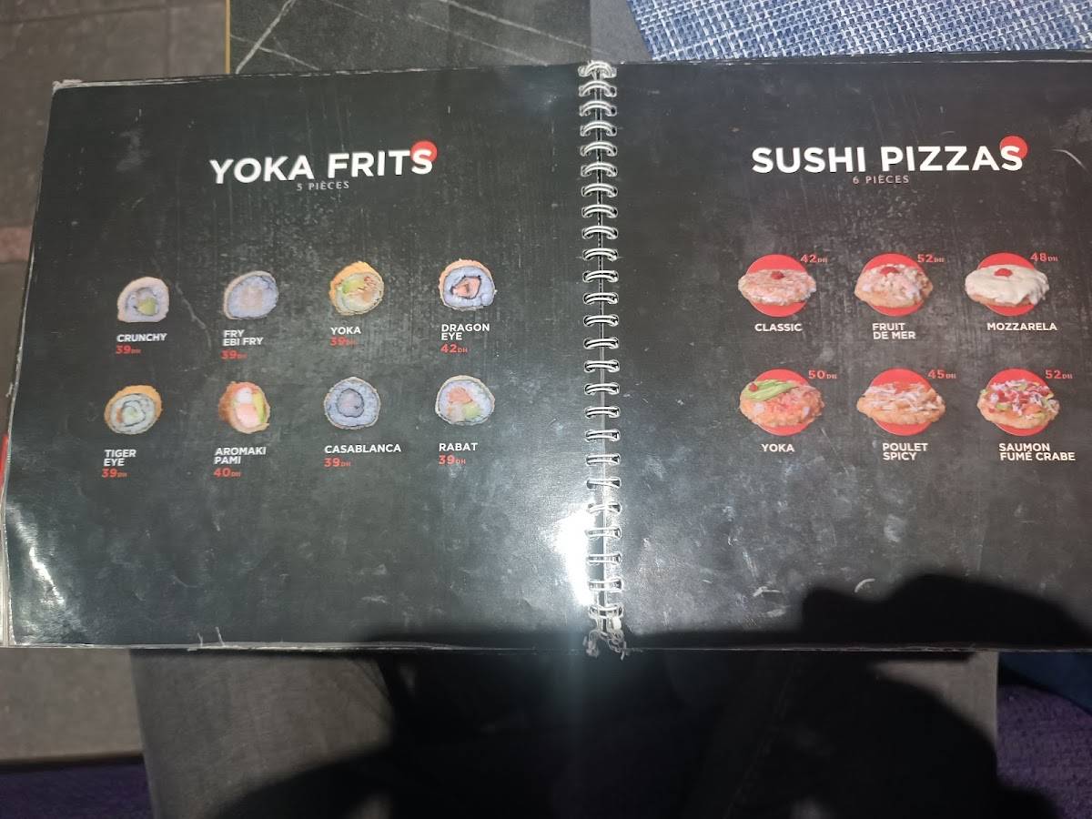 Menu de Yoka Sushi Agdal