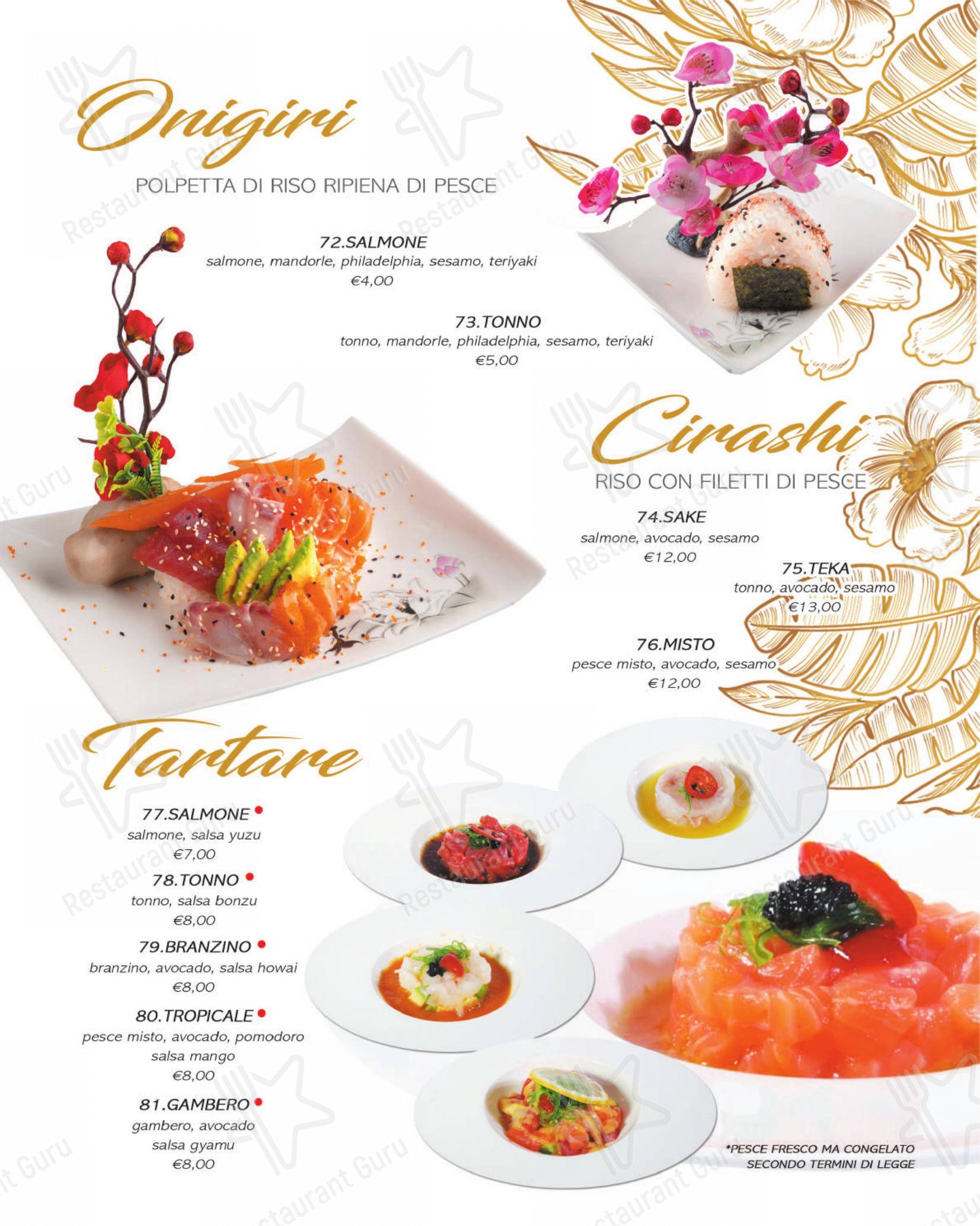 Yuki Sushi di carini in Carini - Menu