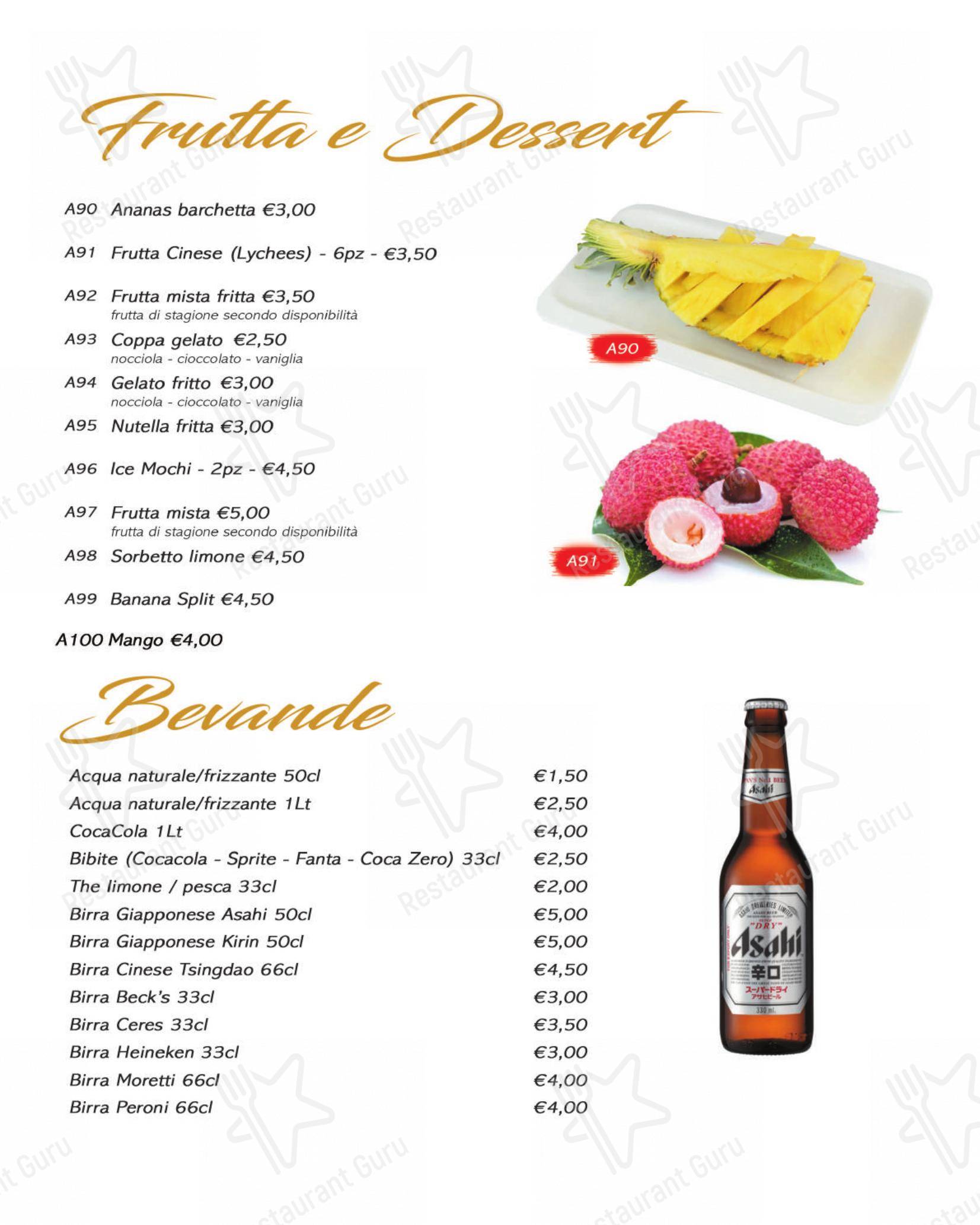 Menu di Yuki Sushi di carini - Menu