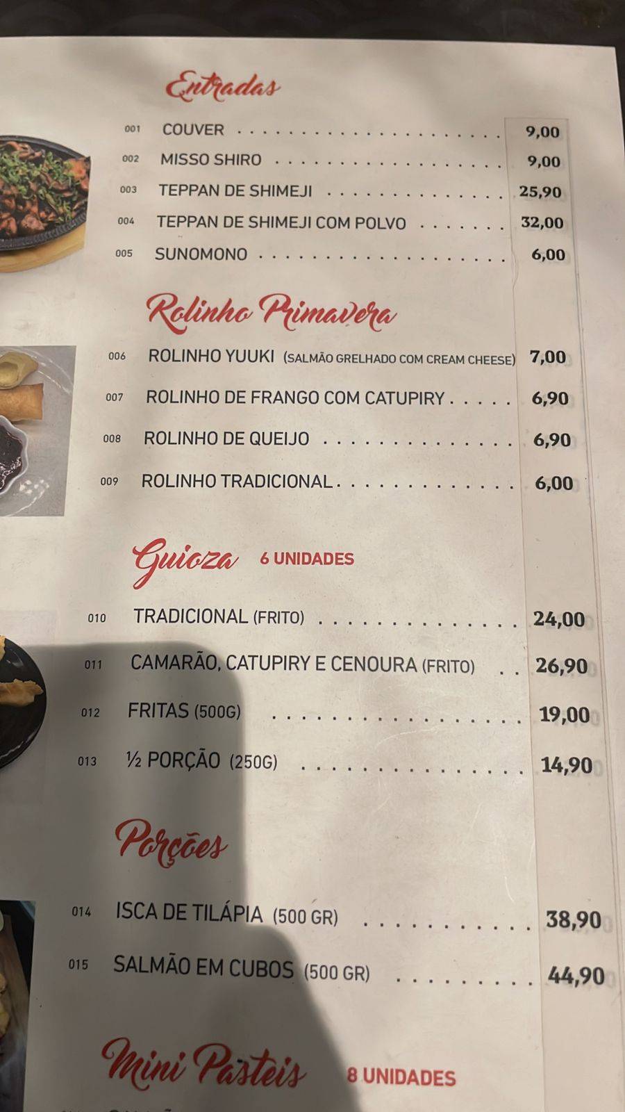 Yuuki Sushi Bar cardápio