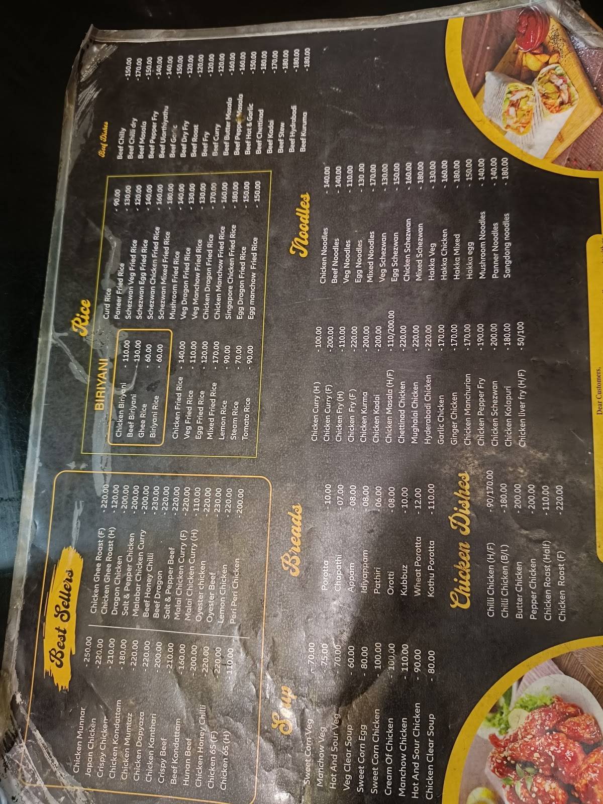 Zaytoon by malabar Family Restaurant menu