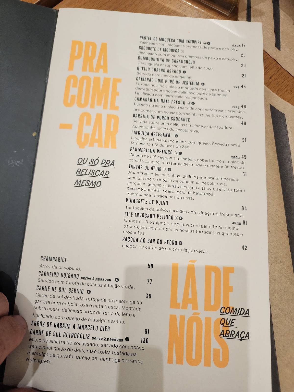 Zeh Cozinha cardápio