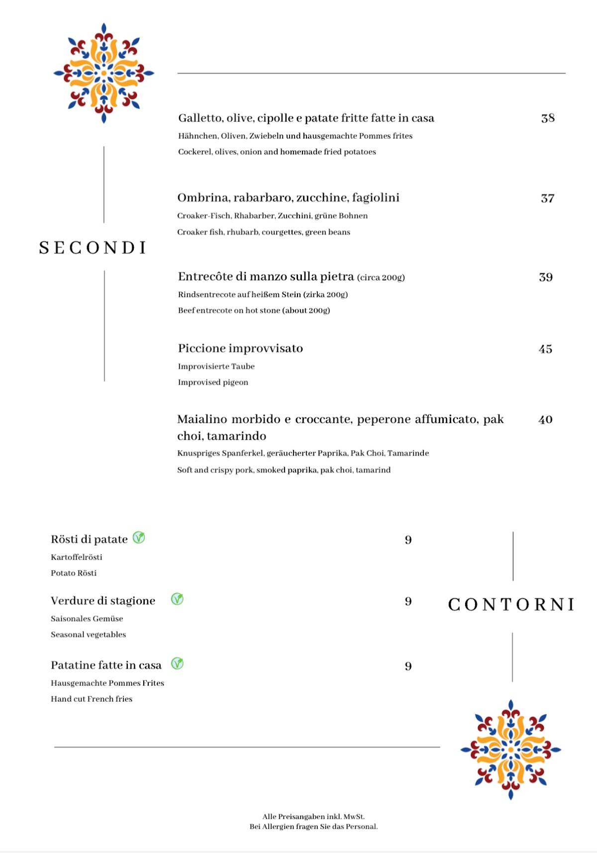 Menu di AnaMiRa Italian Restaurant & Pizza 