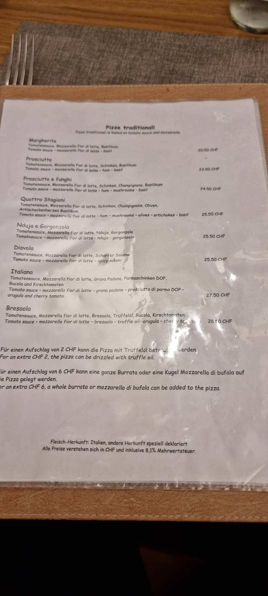 Menu di Da Raffaele - Pizza & Panuozzi Pizzeria & Pizza-Caterings 