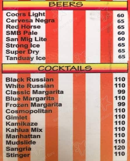 Menu at Turtles Family KTV pub & bar, Quezon City, West Ave