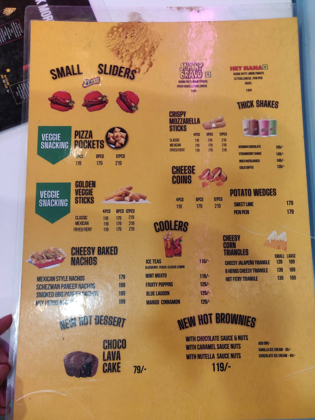 cremeborne Cafe menu