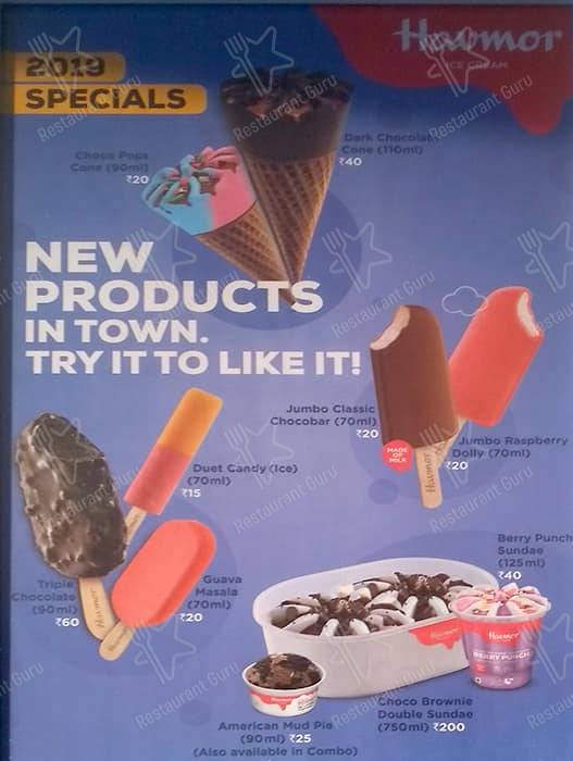Havmor Ice creams - Raja Park menu