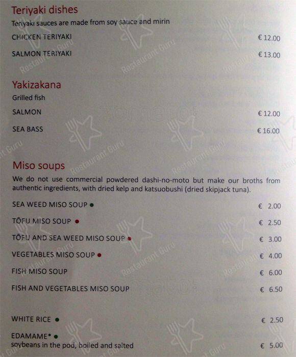 Menu di Doozo 