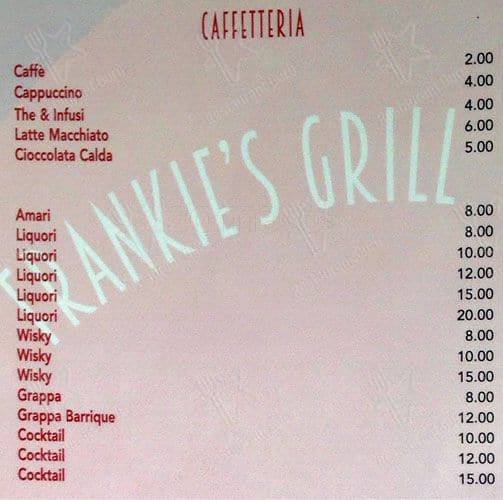 Menu di Frankie's Grill 