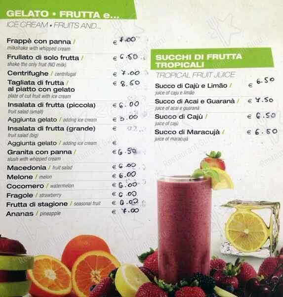 Menu de Zero Gradi